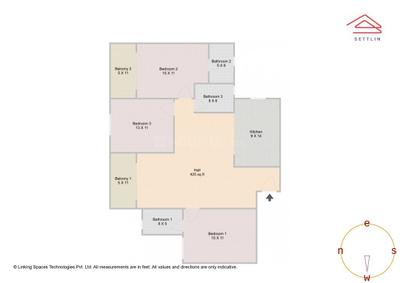 Image of 1660 Sq.ft 3 BHK Apartment / Flat for sale in Agrahara Layout, Bengaluru for Rs. 25000000