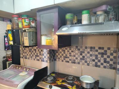 Kitchen Image of 770 Sq.ft 1 BHK Apartment / Flat for rent in Jaydeep Prathmesh Towers, Kasarvadavali Thane for Rs. 17855