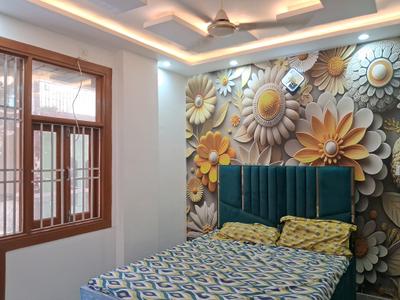 Bedroom Image of 650 Sq.ft 2 BHK Builder Floor for rent in Dwarka Mor New Delhi for Rs. 25000