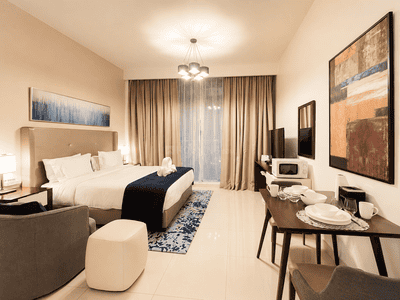 Living Room Image of 377 Sq.ft 1 RK Apartment / Flat for sale in Damac Avanti Tower, Business Bay Dubai for Rs. 20017885