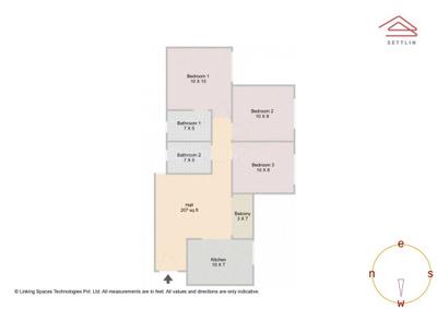 Image of 914 Sq.ft 3 BHK Apartment / Flat for sale in Attibele, Bengaluru for Rs. 6500000