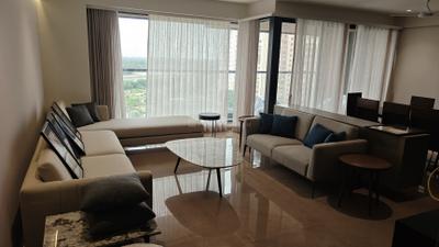 Living Room Image of 3230 Sq.ft 4 BHK Apartment / Flat for rent in Adani Paarijat, Shantigram Ahmedabad for Rs. 150000