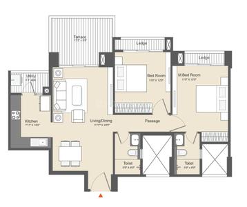 Image of 1326 Sq.ft 2 BHK Apartment / Flat for sale in Ganeshpeth Colony, Nagpur for Rs. 12400000