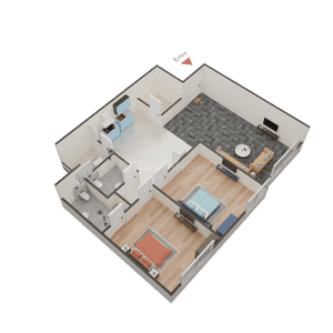 Image of 1315 Sq.ft 2 BHK Apartment / Flat for sale in Padam Samarth Srushti, Pal Gam, Surat for Rs. 5750000
