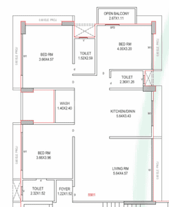 Image of 2872 Sq.ft 3 BHK Apartment / Flat for sale in Pal, Surat for Rs. 12000000
