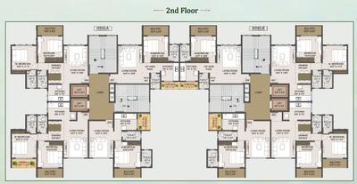 Floor Plan Image of 982 Sq.ft 2 BHK Studio for sale in Nere Navi Mumbai for Rs. 7500000