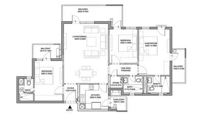 Image of 1296 Sq.ft 2 BHK Apartment / Flat for sale in Ireo The Corridors, Sector 67, Gurgaon for Rs. 20800000