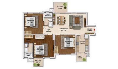 Image of 917 Sq.ft 2 BHK Apartment / Flat for sale in Hero Homes, Sector 104, Gurgaon for Rs. 19500000