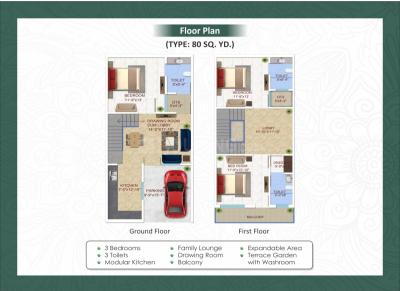 Image of 2200 Sq.ft 3.5 BHK Duplex for sale in Noida Extension, Greater Noida for Rs. 12000000