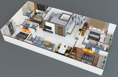 Floor Plan Image of 2200 Sq.ft 4 BHK Apartment / Flat for sale in Sector 47 Noida for Rs. 9900000