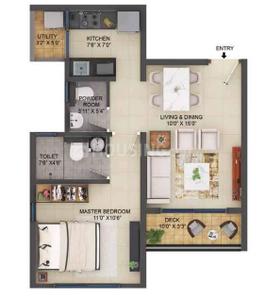 Image of 1179 Sq.ft 2 BHK Apartment / Flat for sale in Shapoorji Pallonji Vanaha, Bavdhan, Pune for Rs. 9200000