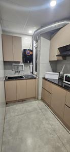 Kitchen Image of 1200 Sq.ft 1 BHK Builder Floor for rent in Sector 17 Gurgaon for Rs. 34000