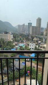 Balcony Image of 1050 Sq.ft 2 BHK Apartment / Flat for rent in National Trinity Paradise Phase 1, Shilphata Thane for Rs. 17500