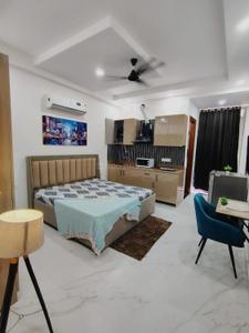Bedroom Image of 450 Sq.ft 1 RK Builder Floor for rent in Sector 52 Gurgaon for Rs. 26000