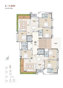 Image of 2062 Sq.ft 3 BHK Apartment / Flat for sale in Pal, Surat for Rs. 9899662
