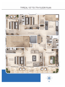 Floor Plan Image of 2400 Sq.ft 4 BHK Apartment / Flat for sale in Pratap Nagar Nagpur for Rs. 15600000