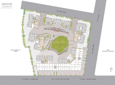 Image of 2125 Sq.ft 3 BHK Apartment / Flat for sale in Althan, Surat for Rs. 9562500