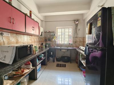 Kitchen Image of 1100 Sq.ft 3 BHK Apartment / Flat for rent in New Town Kolkata for Rs. 25000