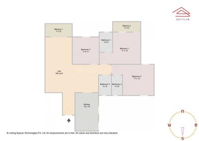 Image of 1746 Sq.ft 3 BHK Apartment / Flat for sale in S2 Homes Electronic City by S2 Homes, Electronic City, Bengaluru for Rs. 23300000