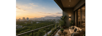 Balcony Image of 1151 Sq.ft 2 BHK Apartment / Flat for sale in Dhamale DP Force Tower, Baner Pune for Rs. 11300000