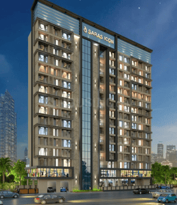 Image of 1365 Sq.ft 2 BHK Apartment / Flat for sale in Saras Icon, Seawoods, Navi Mumbai for Rs. 23200000