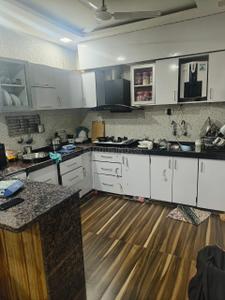 Kitchen Image of 1000 Sq.ft 2 BHK Builder Floor for rent in Saddu Raipur for Rs. 27000