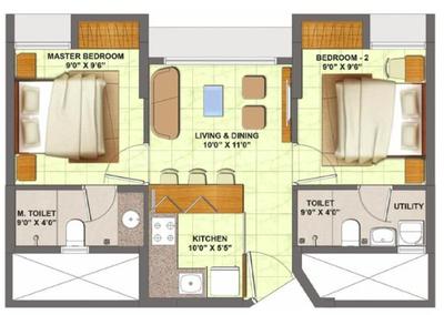 Image of 772 Sq.ft 2 BHK Apartment / Flat for sale in Dombivli East, Thane for Rs. 6500000