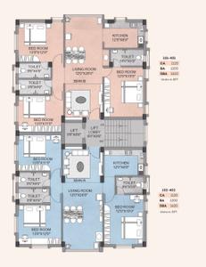 Image of 1650 Sq.ft 3 BHK Apartment / Flat for sale in Saheed Nagar, Bhubaneswar for Rs. 16500000