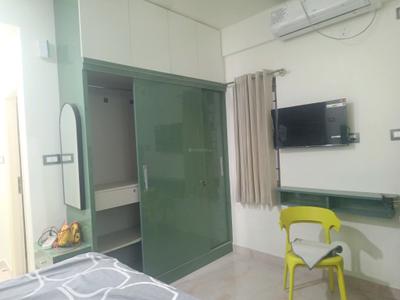 Bedroom Image of 600 Sq.ft 1 RK Apartment / Flat for rent in Thanisandra Bengaluru for Rs. 22000