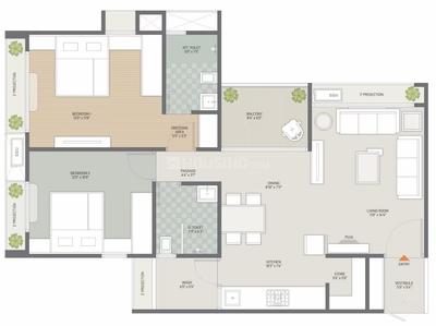 Image of 2376 Sq.ft 3 BHK Apartment / Flat for sale in PDPU Road, Gandhinagar for Rs. 12818000