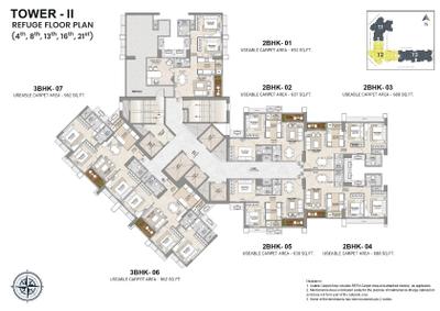 Image of 900 Sq.ft 2 BHK Apartment / Flat for sale in Aveon City, Airoli, Navi Mumbai for Rs. 14500000