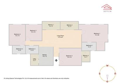 Image of 2000 Sq.ft 4 BHK Apartment / Flat for sale in Adarsh Greens by Adarsh Developers, Kogilu, Bengaluru for Rs. 22500000