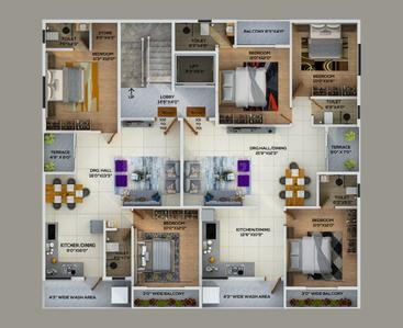 Image of 1550 Sq.ft 3 BHK Apartment / Flat for sale in Digdoh, Nagpur for Rs. 7000000