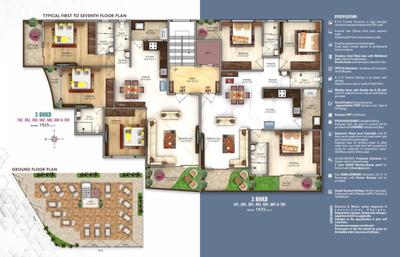 Image of 1925 Sq.ft 3 BHK Apartment / Flat for sale in Narendra Nagar, Nagpur for Rs. 10900000