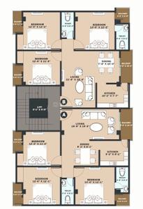 Image of 1371 Sq.ft 3.5 BHK Apartment / Flat for sale in Lankeshwar, Guwahati for Rs. 6100000