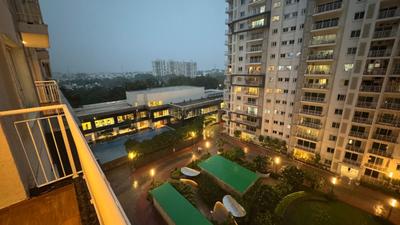 Balcony Image of 1750 Sq.ft 3 BHK Apartment / Flat for rent in L And T Olivia At Raintree Boulevard, Sahakara Nagar Bengaluru for Rs. 100000