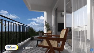 Balcony Image of 1616 Sq.ft 3 BHK Apartment / Flat for sale in Aparna Cyber Heights, Osman Nagar Hyderabad for Rs. 14500000