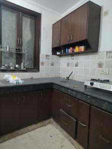Kitchen Image of 900 Sq.ft 3 BHK Builder Floor for rent in Maidan Garhi New Delhi for Rs. 25000