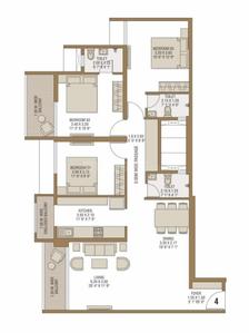 Image of 1335 Sq.ft 2 BHK Apartment / Flat for sale in The Royal Bay, Nerul, Navi Mumbai for Rs. 23000000