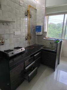 Kitchen Image of 666 Sq.ft 1 BHK Apartment / Flat for rent in Kalp Capitol Flora And Capitol Icon 2, Sargasan Gandhinagar for Rs. 20000