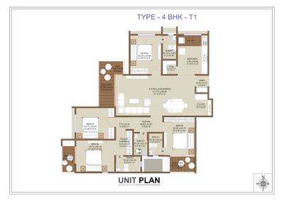 Image of 1348 Sq.ft 3 BHK Apartment / Flat for sale in Vision 24 Degree, Charholi Budruk, Pune for Rs. 8500000