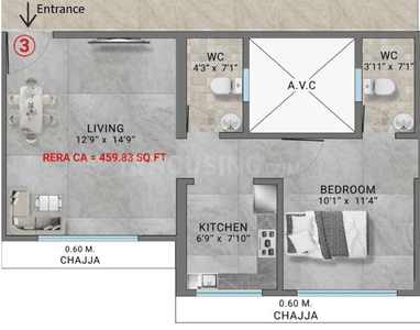 Image of 550 Sq.ft 1 BHK Apartment / Flat for sale in Misty Heights, Anushakti Nagar, Mumbai for Rs. 15000000