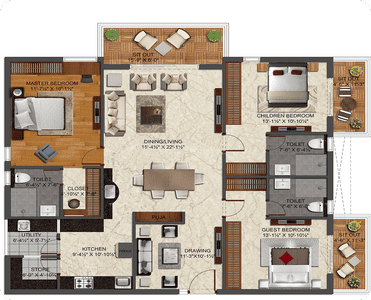 Image of 1190 Sq.ft 2 BHK Apartment / Flat for sale in IRA Aspiration, Kollur, Hyderabad for Rs. 10000000