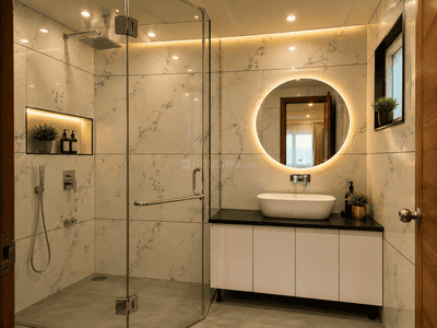 Bathroom Image of 2200 Sq.ft 4 BHK Apartment / Flat for sale in Galaxy Luxotica, Dalanwala Dehradun for Rs. 25000000