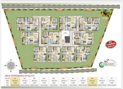 Image of 1095 Sq.ft 2 BHK Apartment / Flat for sale in AN Park View, Kumaraswamy Layout, Bengaluru for Rs. 8200000
