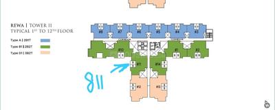 Floor Plan Image of 755 Sq.ft 2 BHK Apartment / Flat for sale in Solaris Shalimar, Botanical Garden Area Howrah for Rs. 5950000