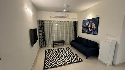Hall Image of 1750 Sq.ft 3 BHK Apartment / Flat for rent in L And T Olivia At Raintree Boulevard, Sahakara Nagar Bengaluru for Rs. 100000