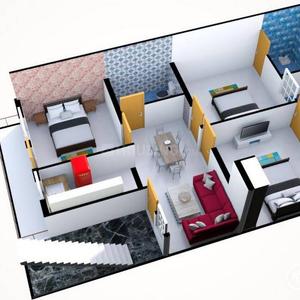 Image of 802 Sq.ft 2 BHK Apartment / Flat for sale in Bhawna City Phase 2, Shastripuram, Agra for Rs. 3800000