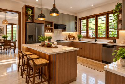 Kitchen Image of 1500 Sq.ft 3 BHK Villa for sale in East Nada Thrissur for Rs. 8600000