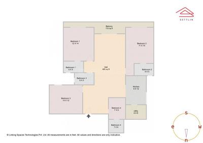 Image of 2246 Sq.ft 4 BHK Apartment / Flat for sale in Prestige Raintree Park by Prestige Projects Pvt Ltd, Whitefield, Bengaluru for Rs. 38700000